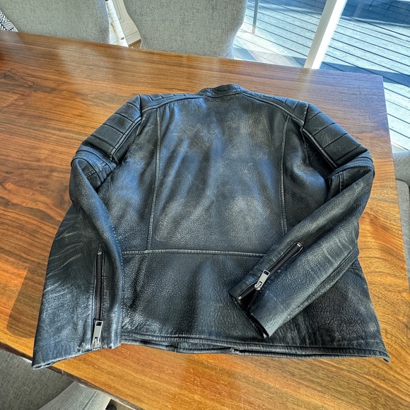 Leather Moto Style jacket, XL - Picture 3 of 9